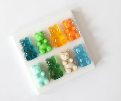 Mini Gummy Bear Wall Art, Bright Handmade 6-Inch Candy Artwork for Fun Home Decor Gift