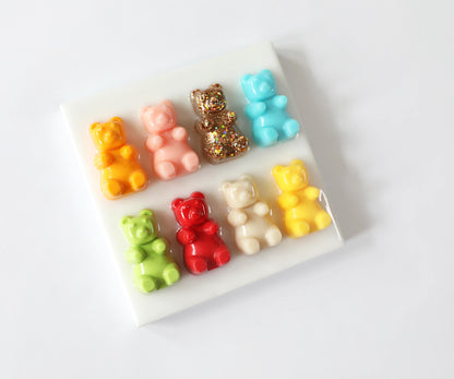 Vibrant Gummy Bears Art, Handmade 6-Inch Mini Candy Wall Art Brightening Fun Home Decor Gift