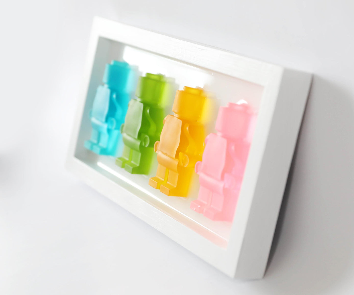 Robot men art, delightful children's framed artwork, playful wall decor for kids' rooms, unique gift for boys and toddlers