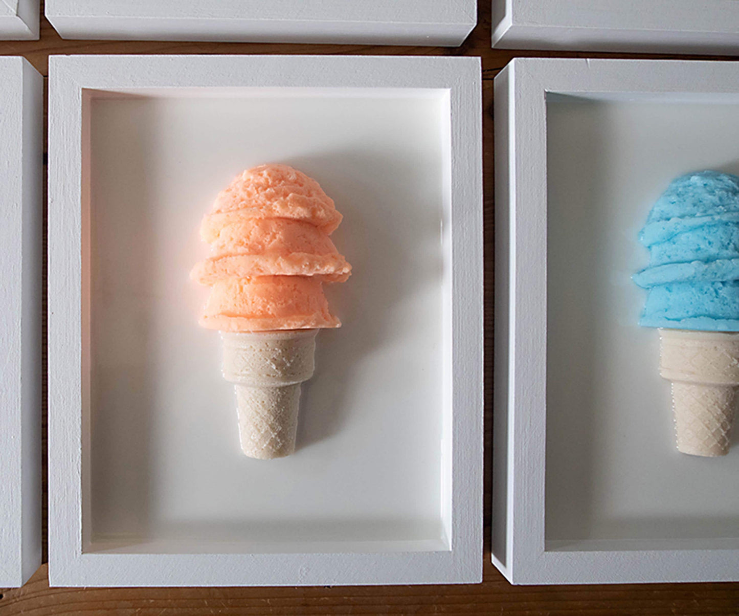 3D Resin Ice Cream Sculpture Wall Art with Crown | Modern Home Decor & Sweet Treat Design for Kids' Room